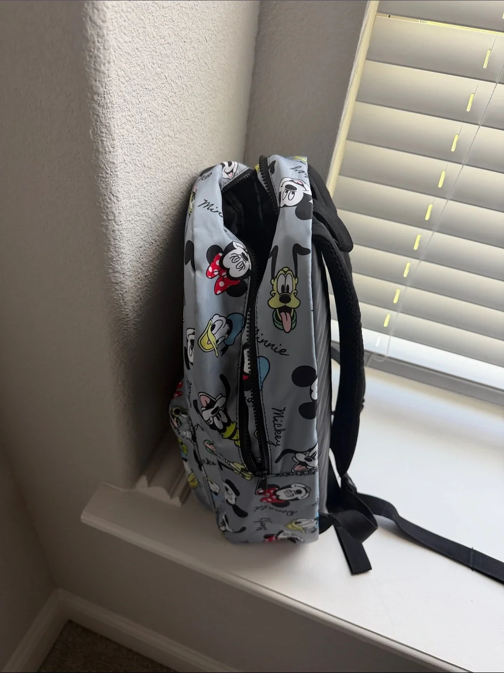 Kids Light Gray Disney Character Print Backpack - Unbranded